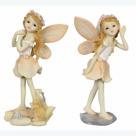 YOUNGS Resin Garden Cottage Flower Fairy - 2 Assorted 73185